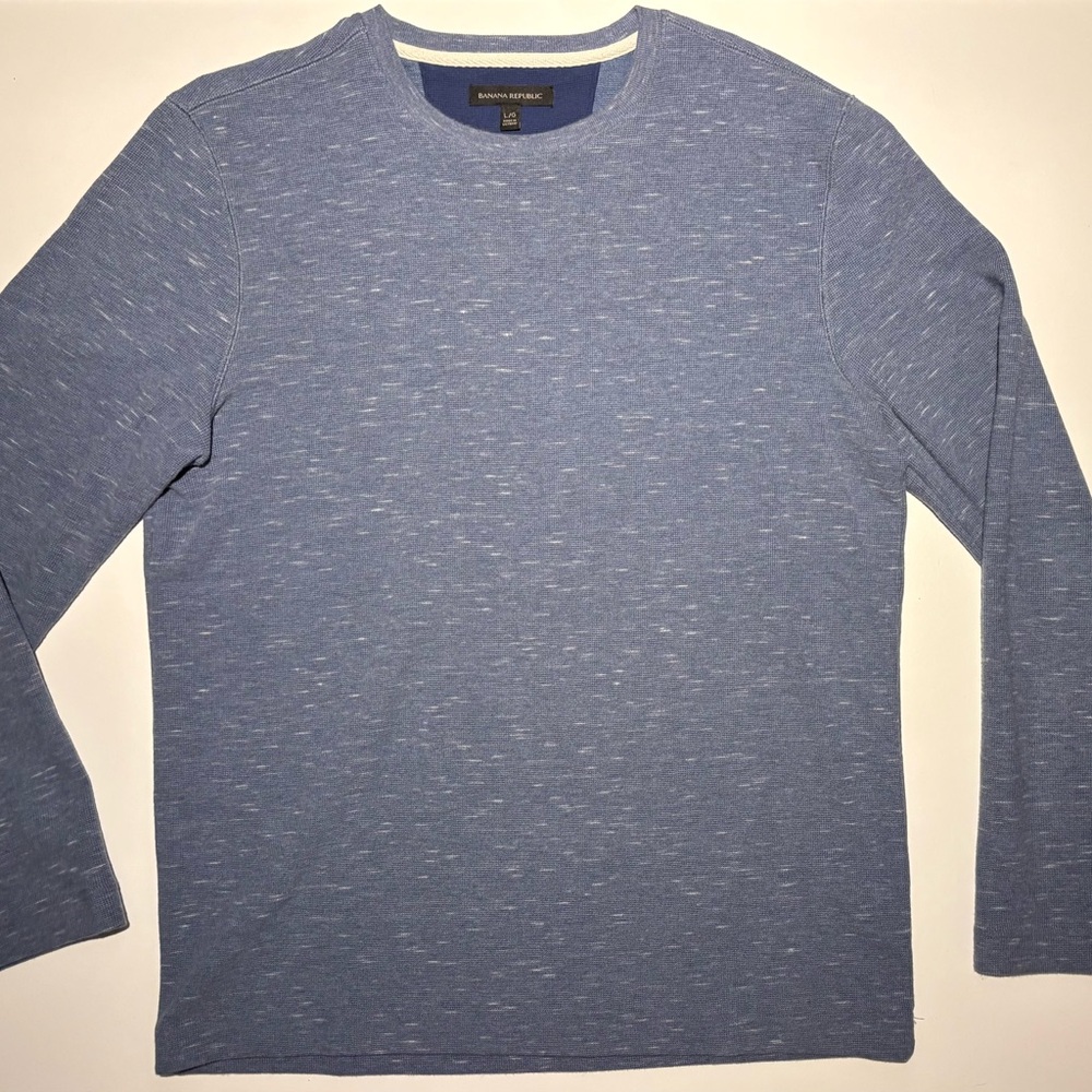 Banana Republic Long Sleeve Tee in Heathered Blue